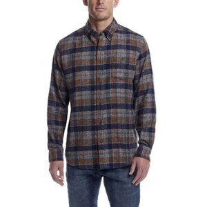 NEW Weatherproof Vintage Men's S Button-Front Plaid Flannel Shirt  #L77